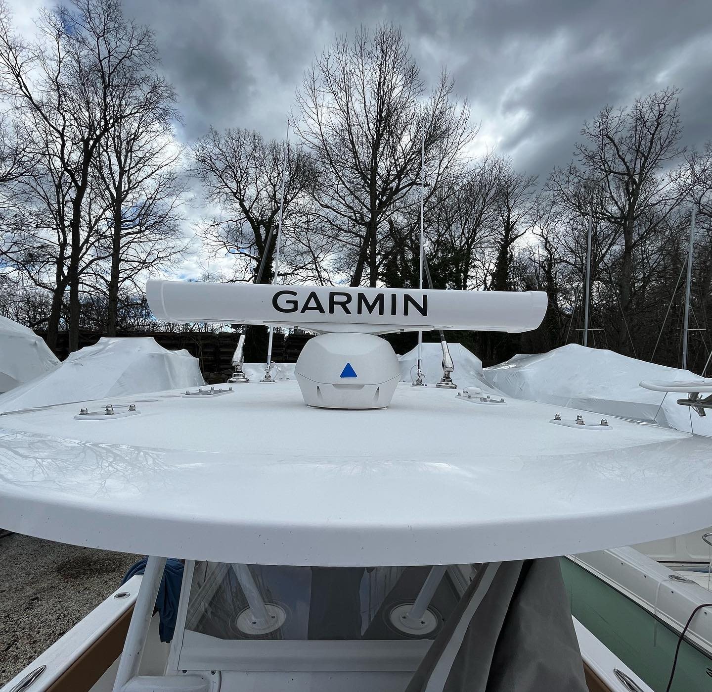 Garmin radar installed on a hardtop